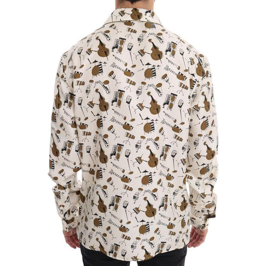Dolce & Gabbana Multicolor Silk Shirt DO-1028-40