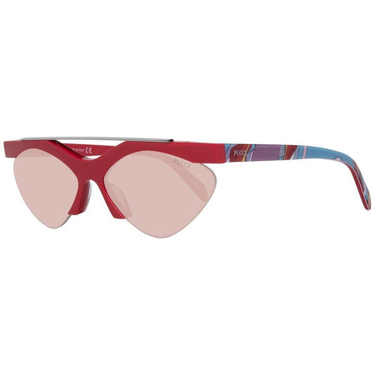 Emilio Pucci Red Metal Sunglasses 1728,67434610848,Emilio Pucci,New with tags,Red,Sunglasses,Sunglasses for Women - Sunglasses,Women Emilio Pucci EPEP01375966SAC