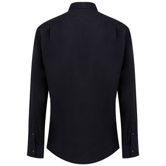 Dolce & Gabbana Navy Blue Cotton Shirt DO-832967320037963-IT40 | M