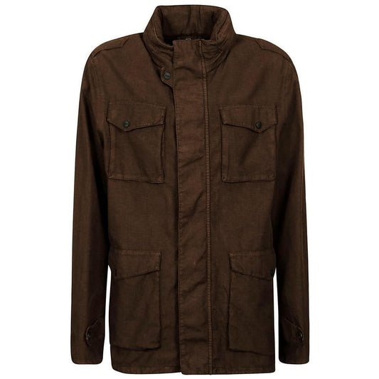Herno Brown Linen Jacket HE-14921-IT52 | XL