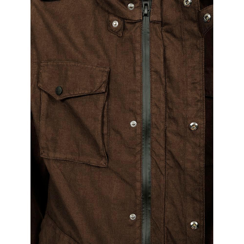 Herno Brown Linen Jacket HE-14921-IT52 | XL