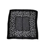 Dolce & Gabbana Black Floral Silk Square Wrap Shawl Scarf MS7192