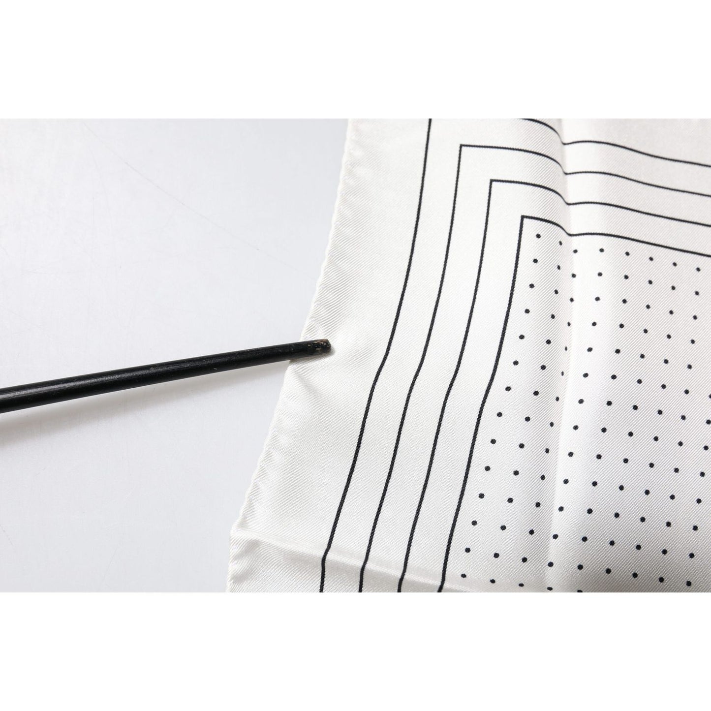 Dolce & Gabbana White Polka Dots Square Handkerchief Scarf MS7314