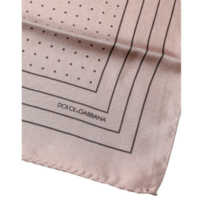 Dolce & Gabbana Pink Polka Dots Square Handkerchief Scarf