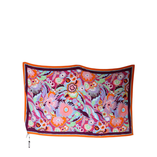 Dolce & Gabbana Multicolor Floral Print Cotton Beach Towel MS7448