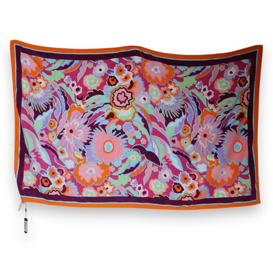 Dolce & Gabbana Multicolor Floral Print Cotton Beach Towel MS7448