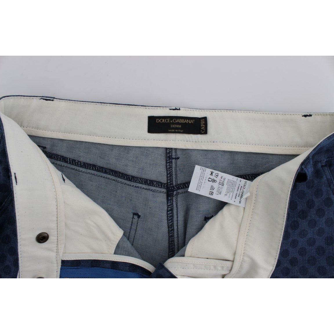 بنطلون جينز كابري منقط من دولتشي آند غابانا