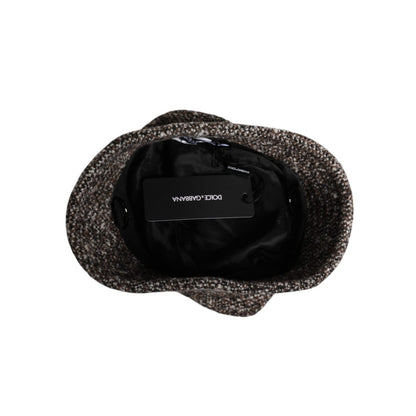 Dolce & Gabbana Brown Alpaca Wool Woven Bucket Hat