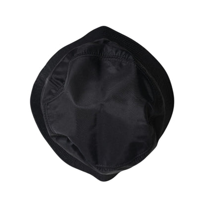 Dolce & Gabbana Black Cotton Wide Brim Bucket Hat