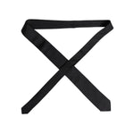Dolce & Gabbana Black Solid Silk Adjustable Necktie Tie KRA3469