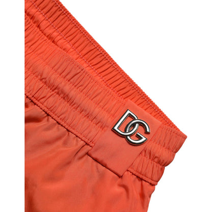 Dolce & Gabbana Orange Polyester Beachwear Shorts 2Pc Swimwear