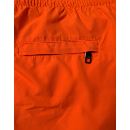 Dolce & Gabbana Orange Polyester Beachwear Shorts 2Pc Swimwear