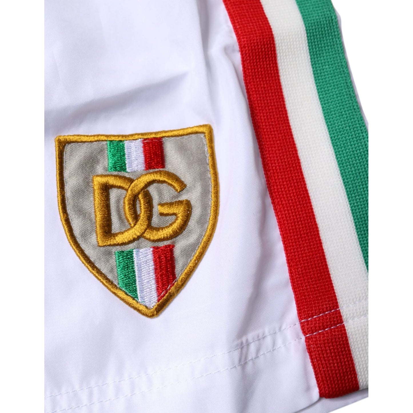 Dolce & Gabbana White Stripes Beachwear Shorts 2 Pc Swimwear