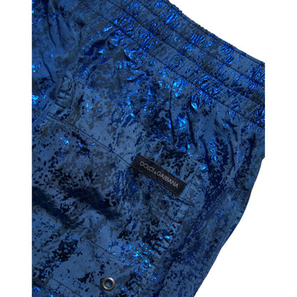 Dolce & Gabbana Blue Nylon Beachwear Swim Shorts 2Pc Swimwear