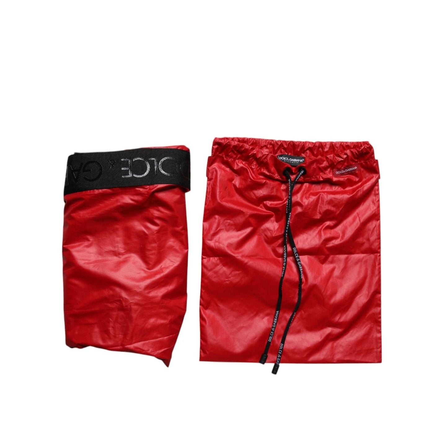Dolce & Gabbana Red Polyester Beachwear Shorts 2Pc Swimwear