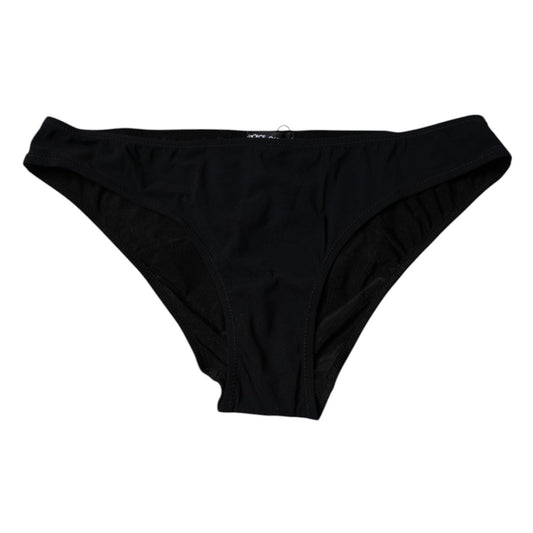 Dolce & Gabbana Black Nylon Stretch Mid Waist Panty Underwear
