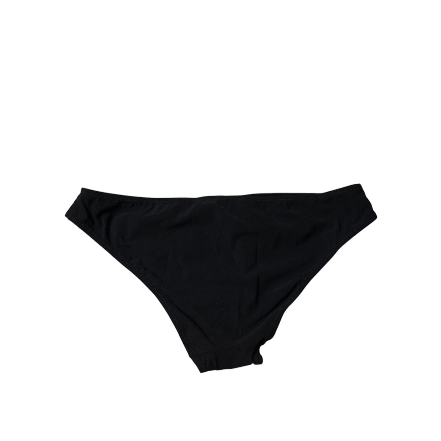 Dolce & Gabbana Black Nylon Stretch Mid Waist Panty Underwear