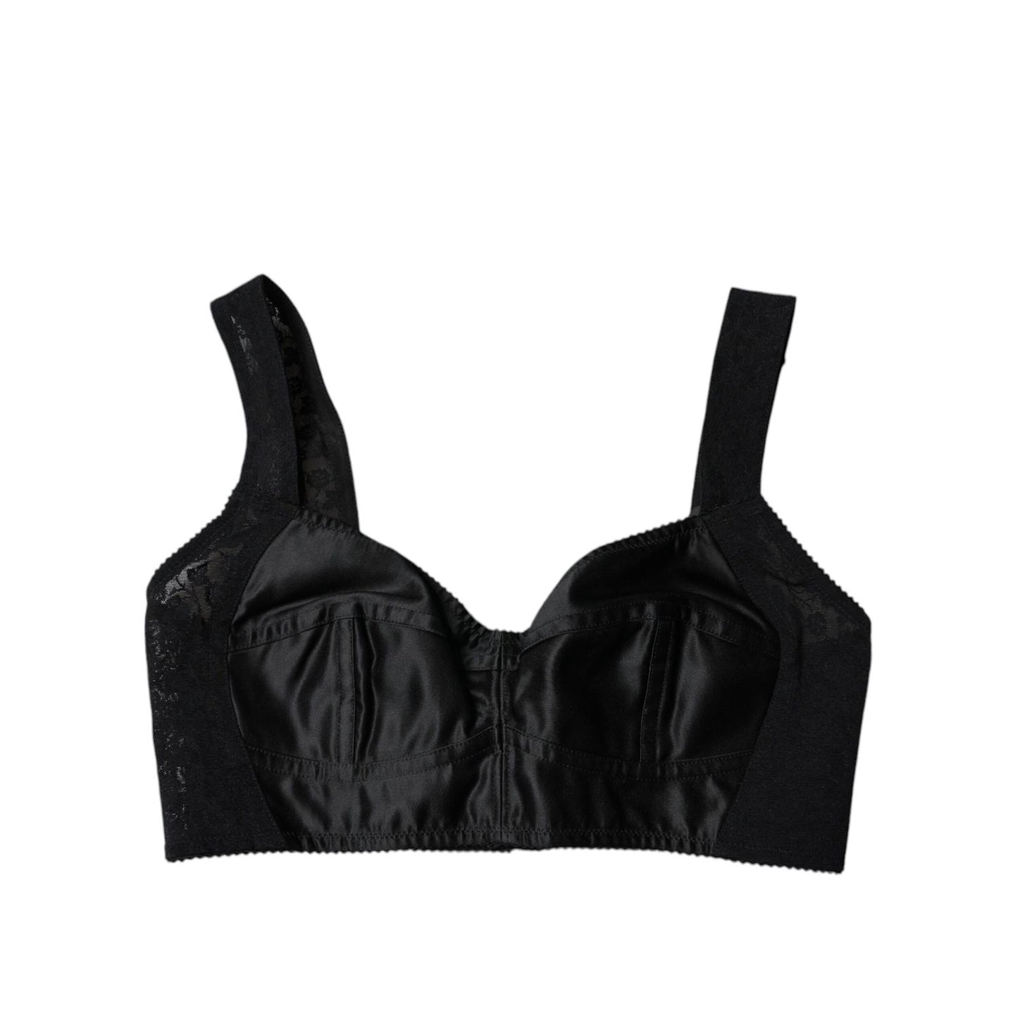 Dolce & Gabbana Black Nylon Balconcino Brassiere Underwear