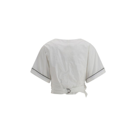 Brunello Cucinelli Buckle-knotted waist Blouse BR-M0F79FB206C600-XXS