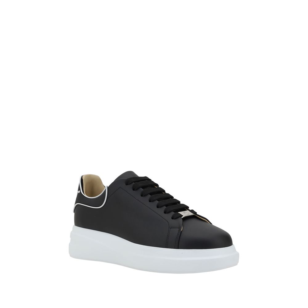 Philipp Plein Black Rubber Low Top Sneakers