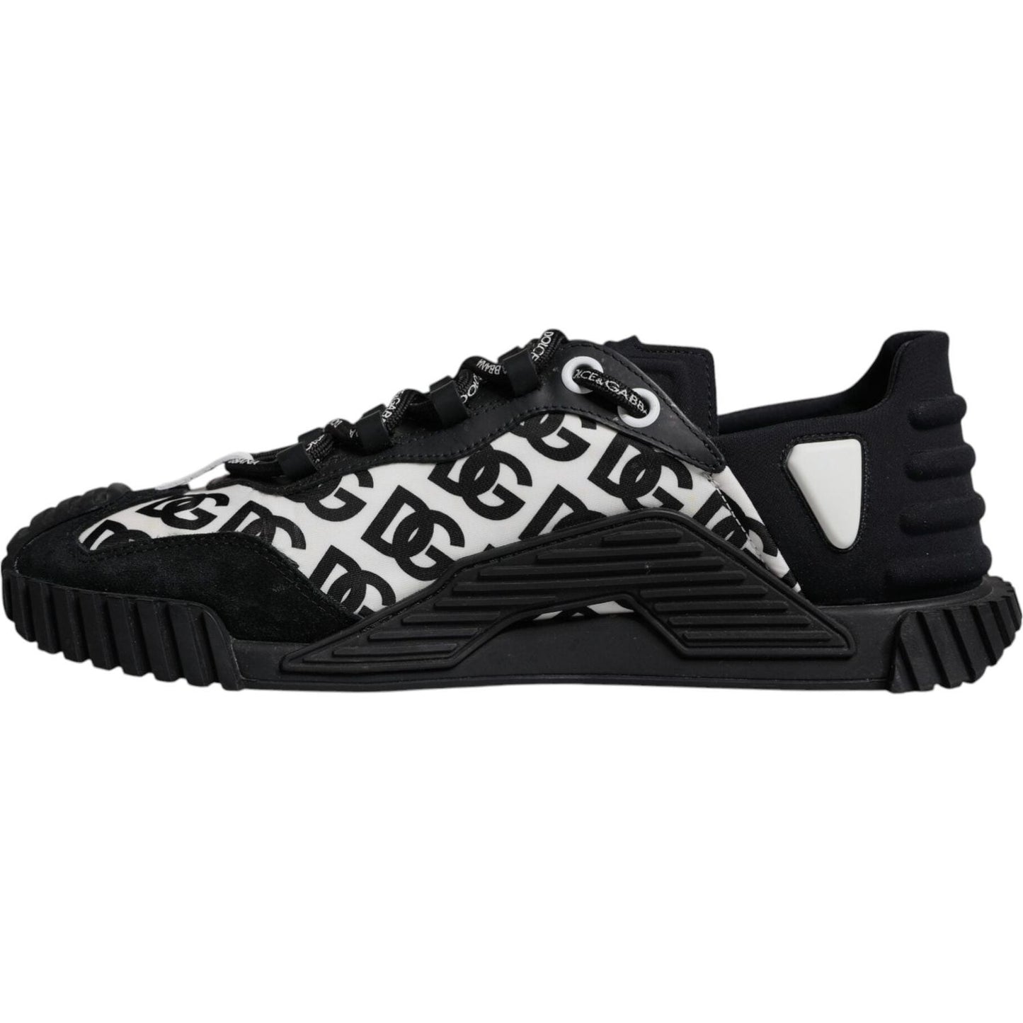 Dolce & Gabbana Black Logo Lace Up Low Top NS1 Sneakers Shoes