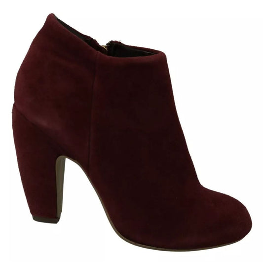 Steve Madden Maroon Blush Velvet Suede Penelope Ankle Boots Shoes