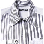 Dolce & Gabbana Multicolor Striped Button Down Casual Shirt TSH86351-37