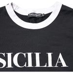 Dolce & Gabbana Black Sicilia Crew Neck Short Sleeve T-shirt TSH83364-44