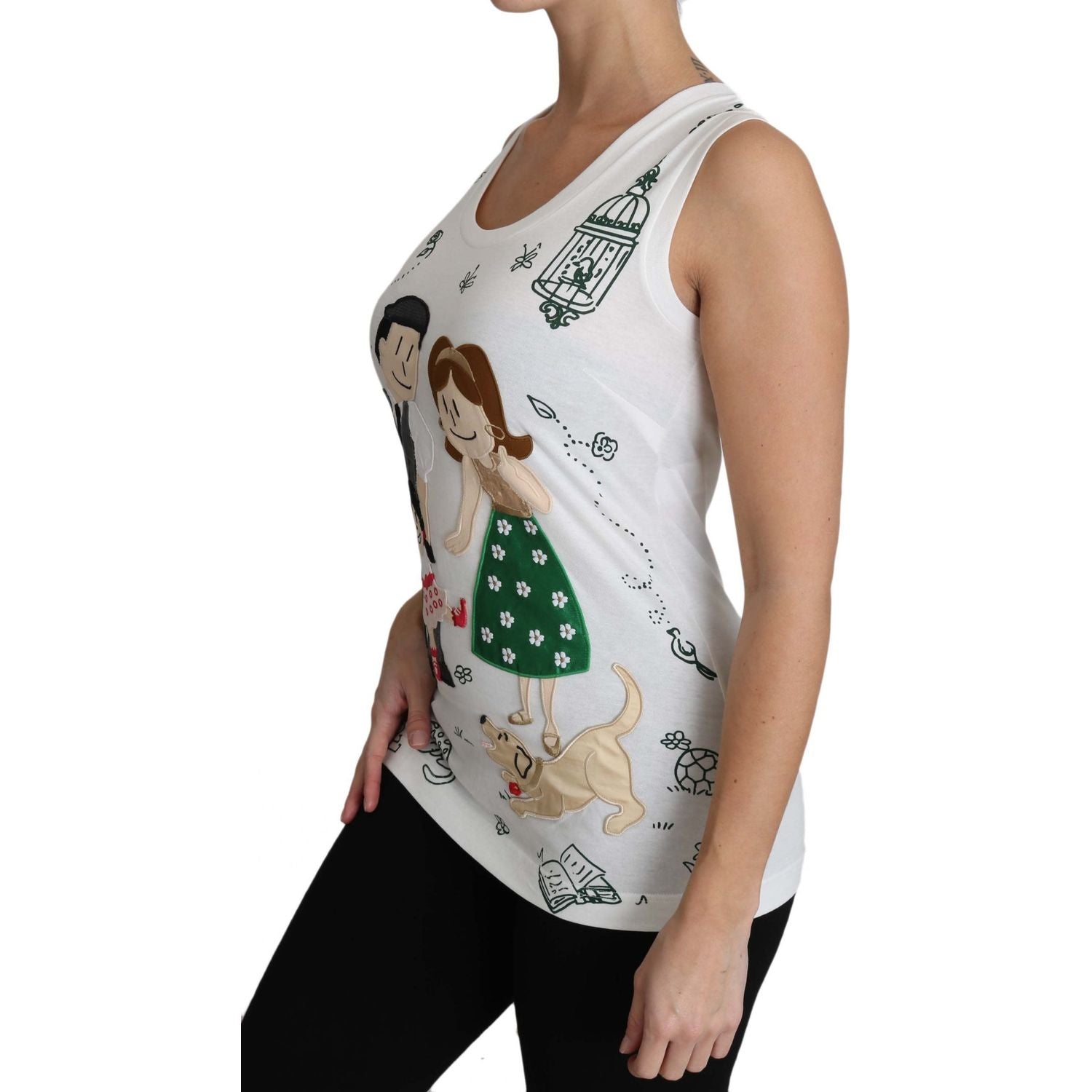 优雅白色无袖棉丝衬衫