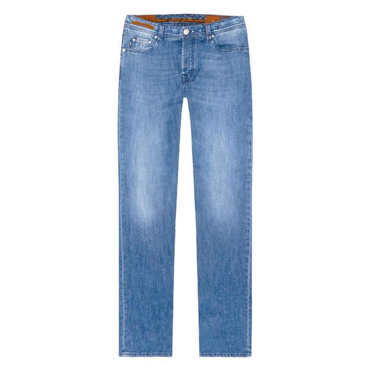 Tramarossa Blue Cotton Jeans & Pant TR-15034-W32