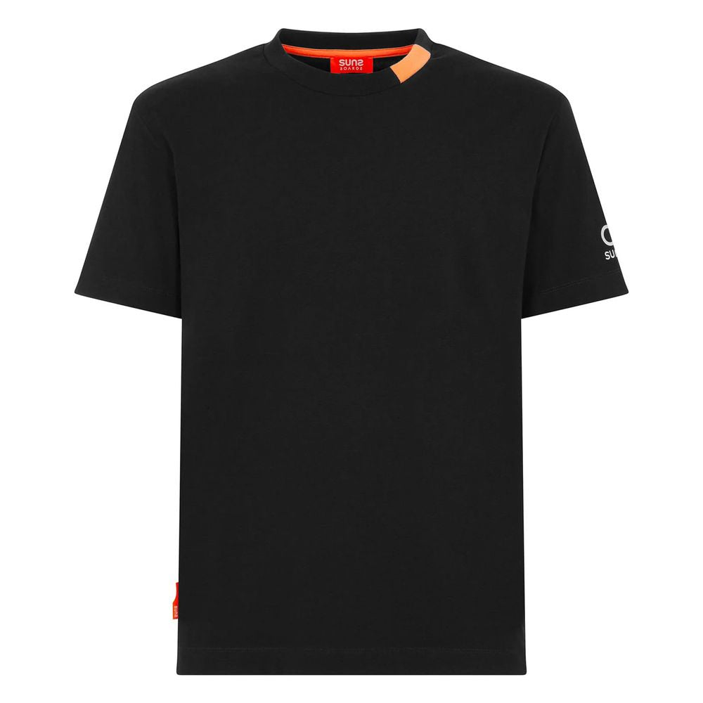Suns Black Cotton Men T-Shirt SU-15025-M