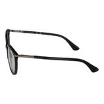 Side view of Guess Gray Women Glasses Frame with full-rim grey plastic and spring hinge for comfort.