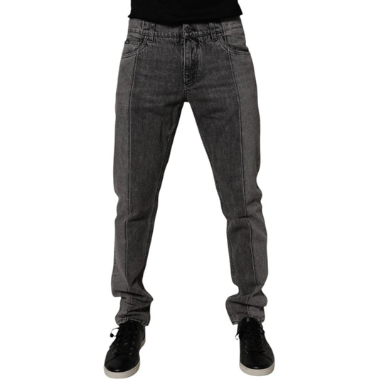 Dolce & Gabbana Two Tone Gray Cotton Denim Jeans PAN75261-50