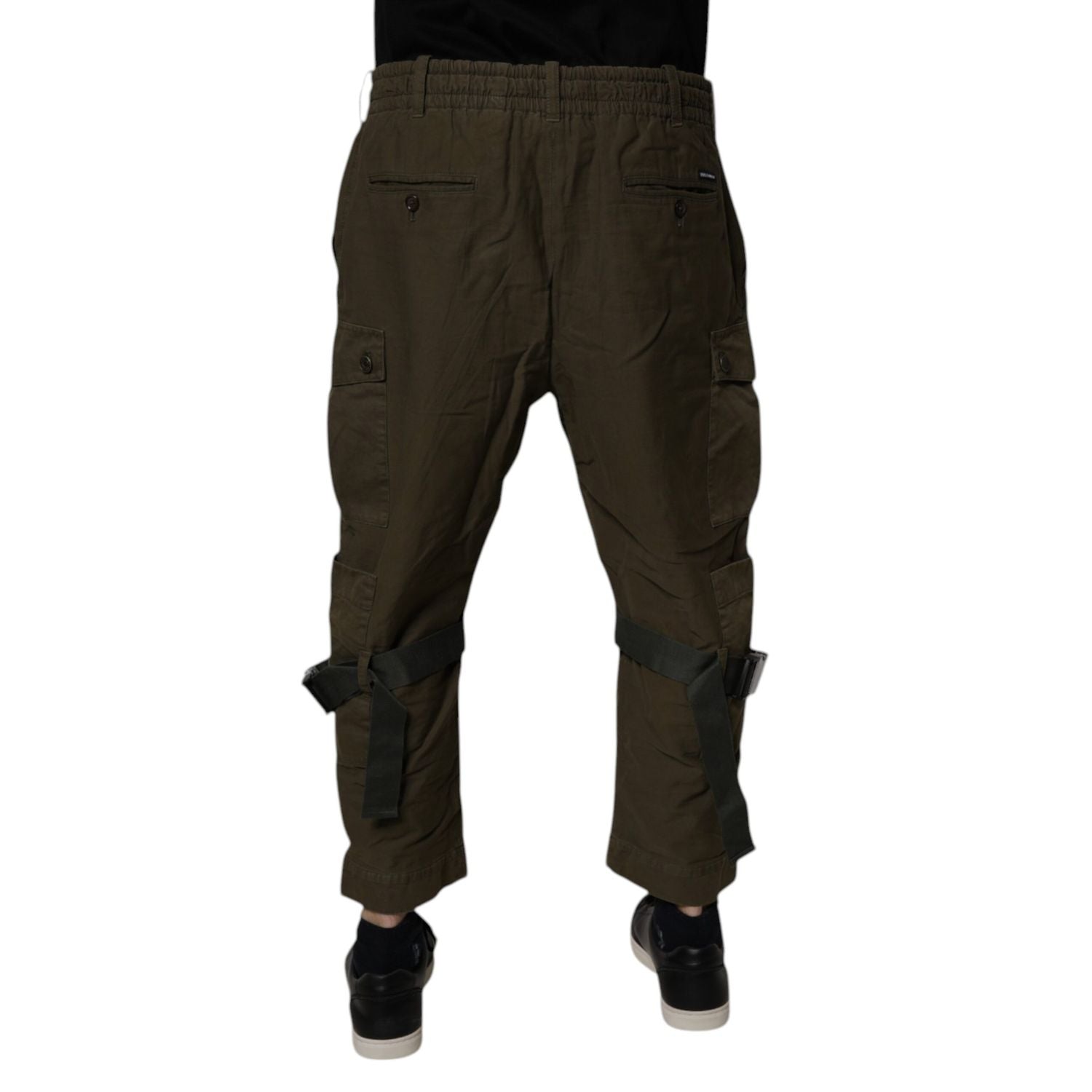 Dolce & Gabbana Brown Cotton Stretch Cargo Pants