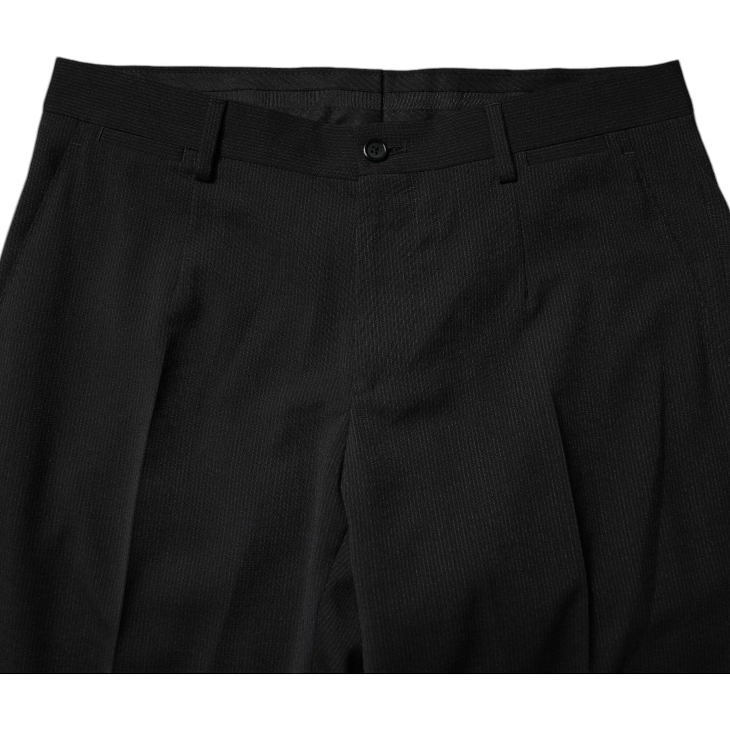 Dolce & Gabbana Black Polyester Tapered Formal Men Dress Pants PAN75334-46