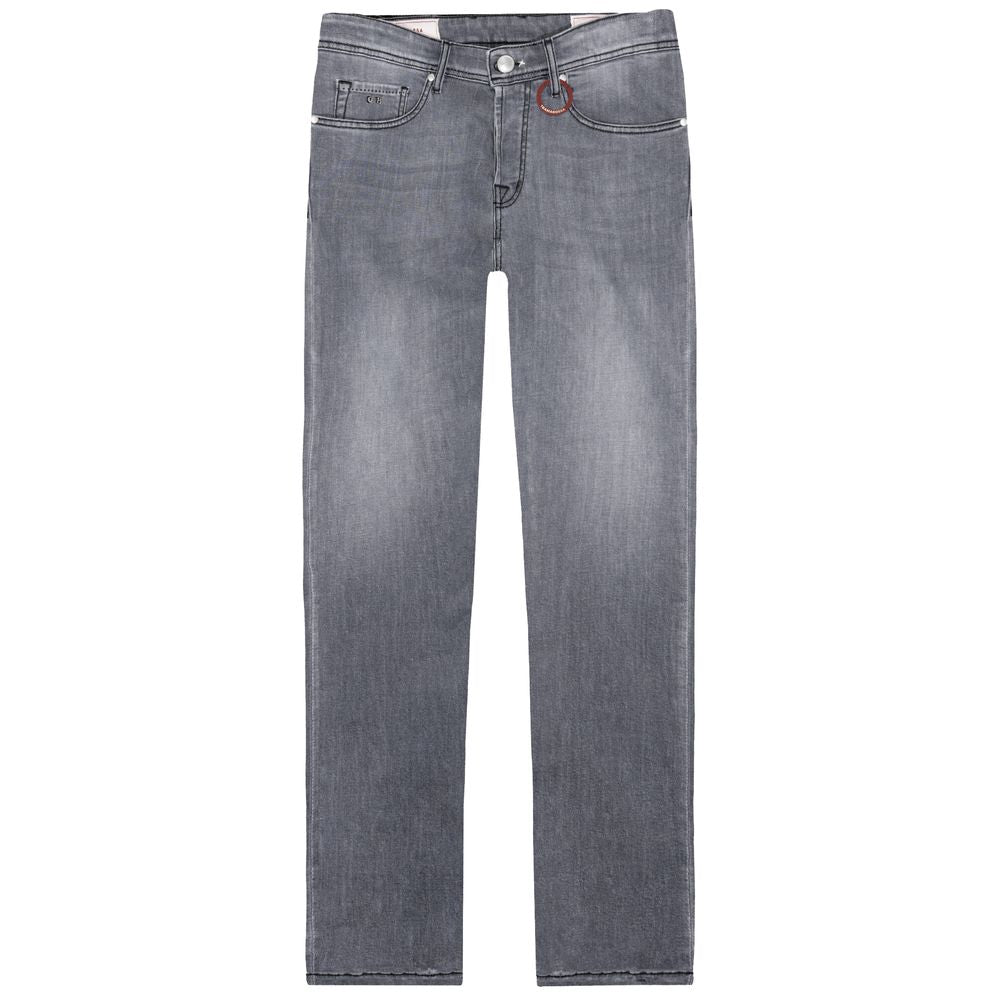 Tramarossa Gray Cotton Men Jeans