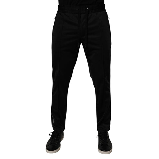 Dolce & Gabbana Black Polyester Men Jogger Sweatpants Pants PAN76000-48