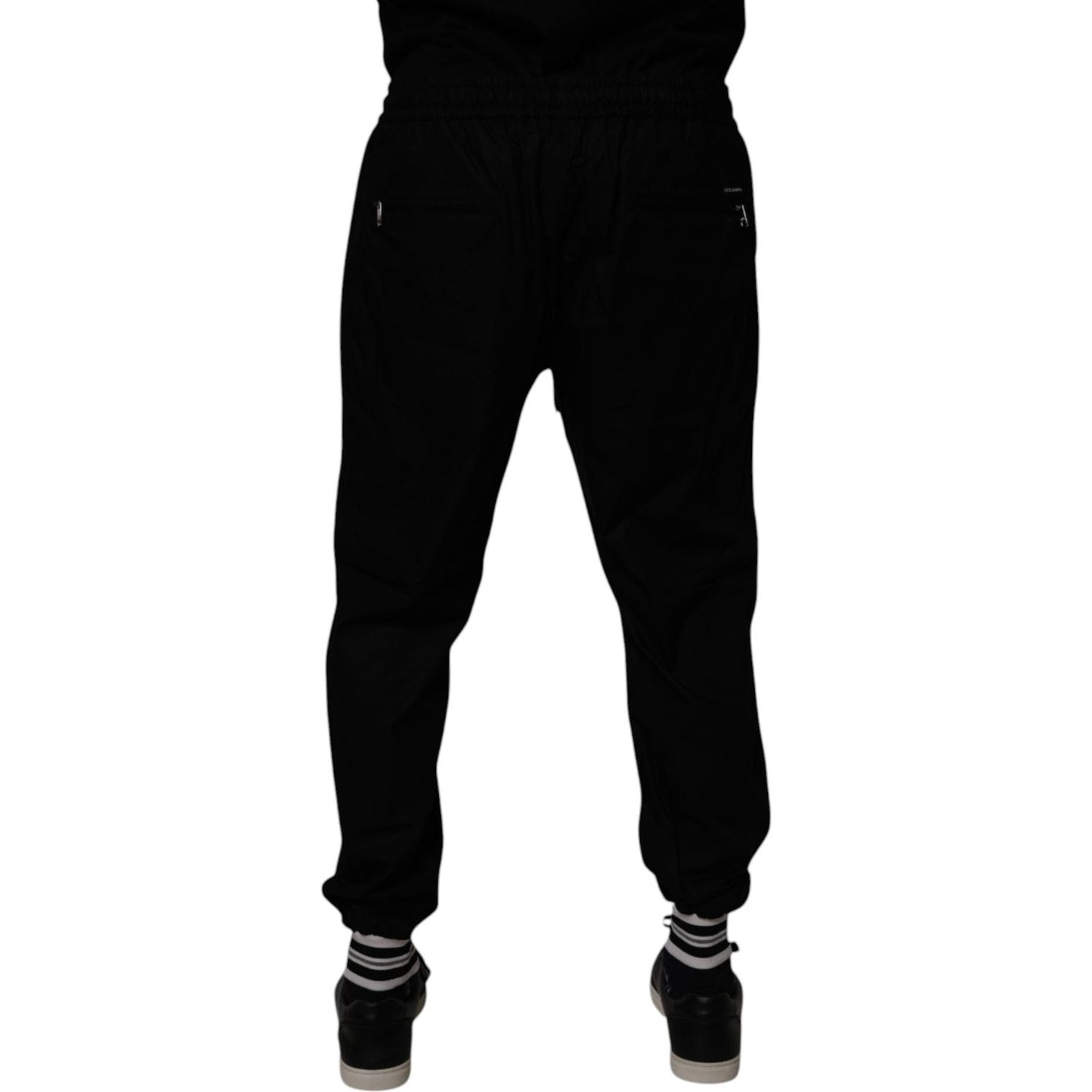 Dolce & Gabbana Black Cotton Men Jogger Sweatpants Pants PAN76003-52