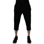 Dolce & Gabbana Black Cotton Blend Cropped Sweatpants Pants PAN76004-50