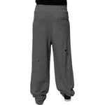 Dolce & Gabbana Gray Cotton RipStyle Straight Sweatpants Pants PAN76006-48