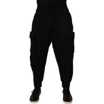Dolce & Gabbana Black Cotton Men Cargo Jogger Sweatpants Pants PAN76061-L