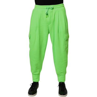 Dolce & Gabbana Neon Green Cargo Jogger Men Sweatpants Pants
