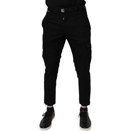 Dolce & Gabbana Black Cotton Stretch Skinny Cargo Denim Jeans PAN76110-46