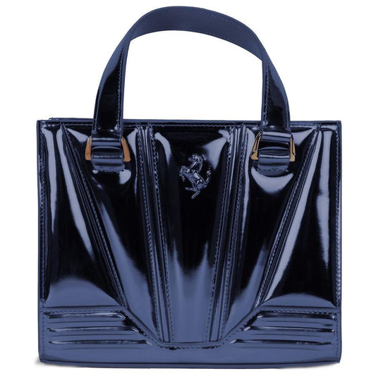 Ferrari Blue Leather Handbag FE-14947