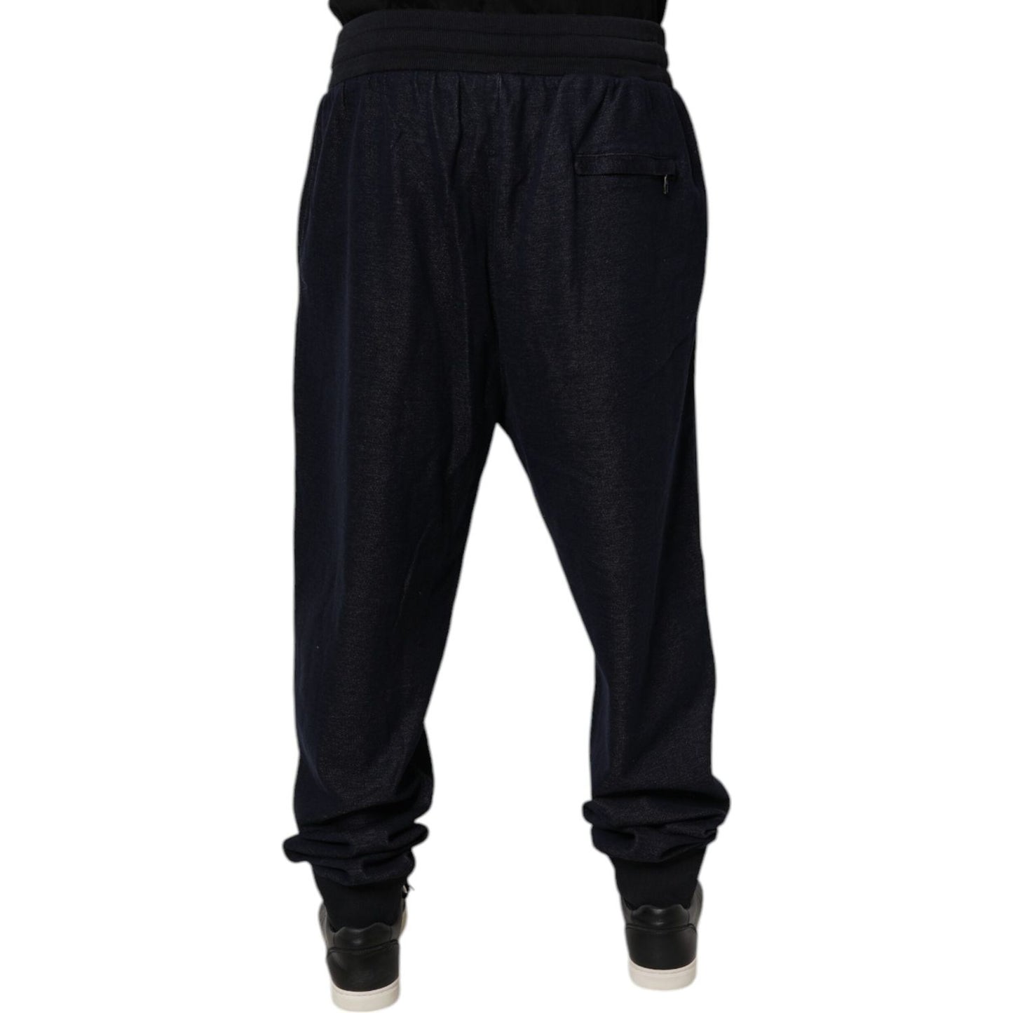 Dolce & Gabbana Black Jacquard Cotton Jogger Sweatpants Pants PAN76119-54