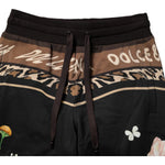 Dolce & Gabbana Black Floral Cotton Jogger Sweatpants Pants PAN76180-48