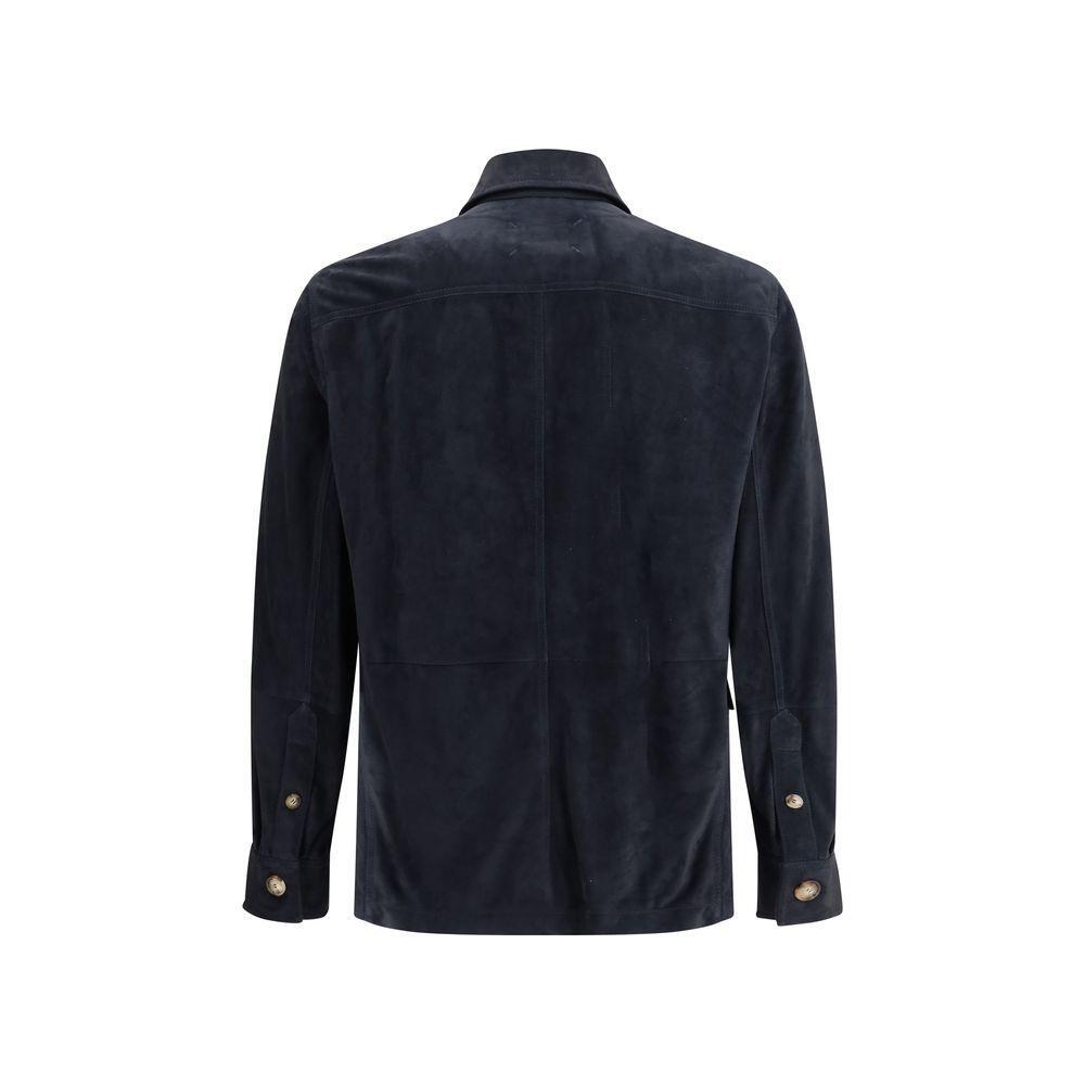Brunello Cucinelli Suede leather shirt Jacket BR-MPCLN2035C6536-M