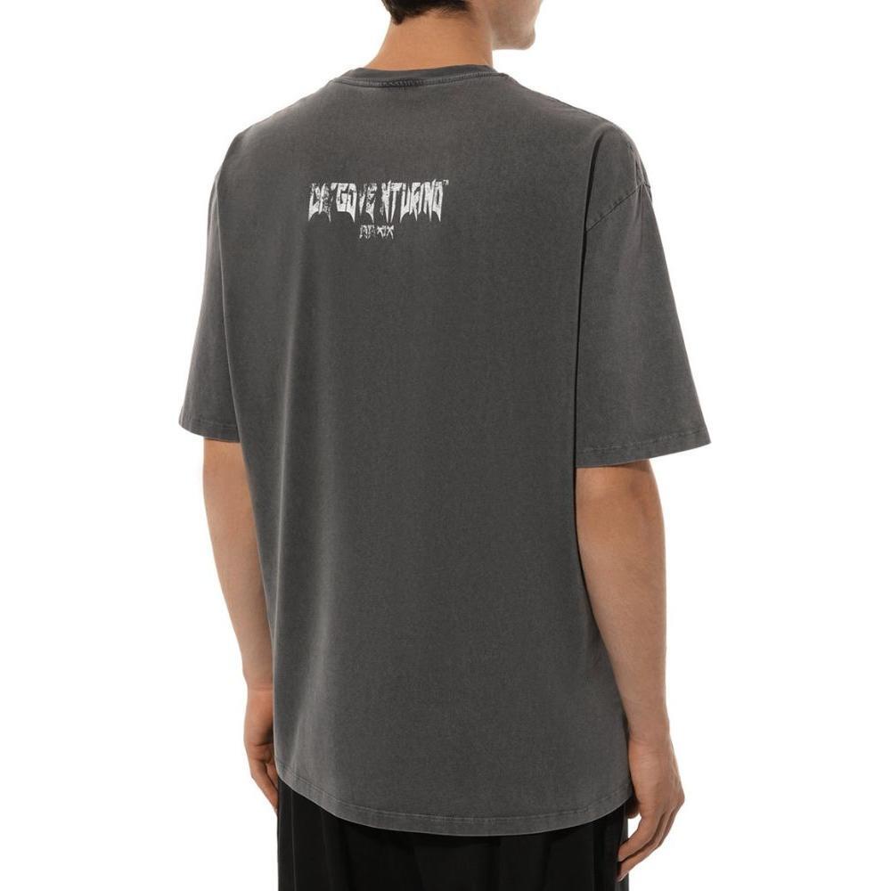 Diego Venturino Gray Cotton T-Shirt