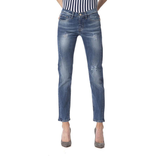 Frankie Morello Blue Other Fibres Women Jeans FR-17267-W27