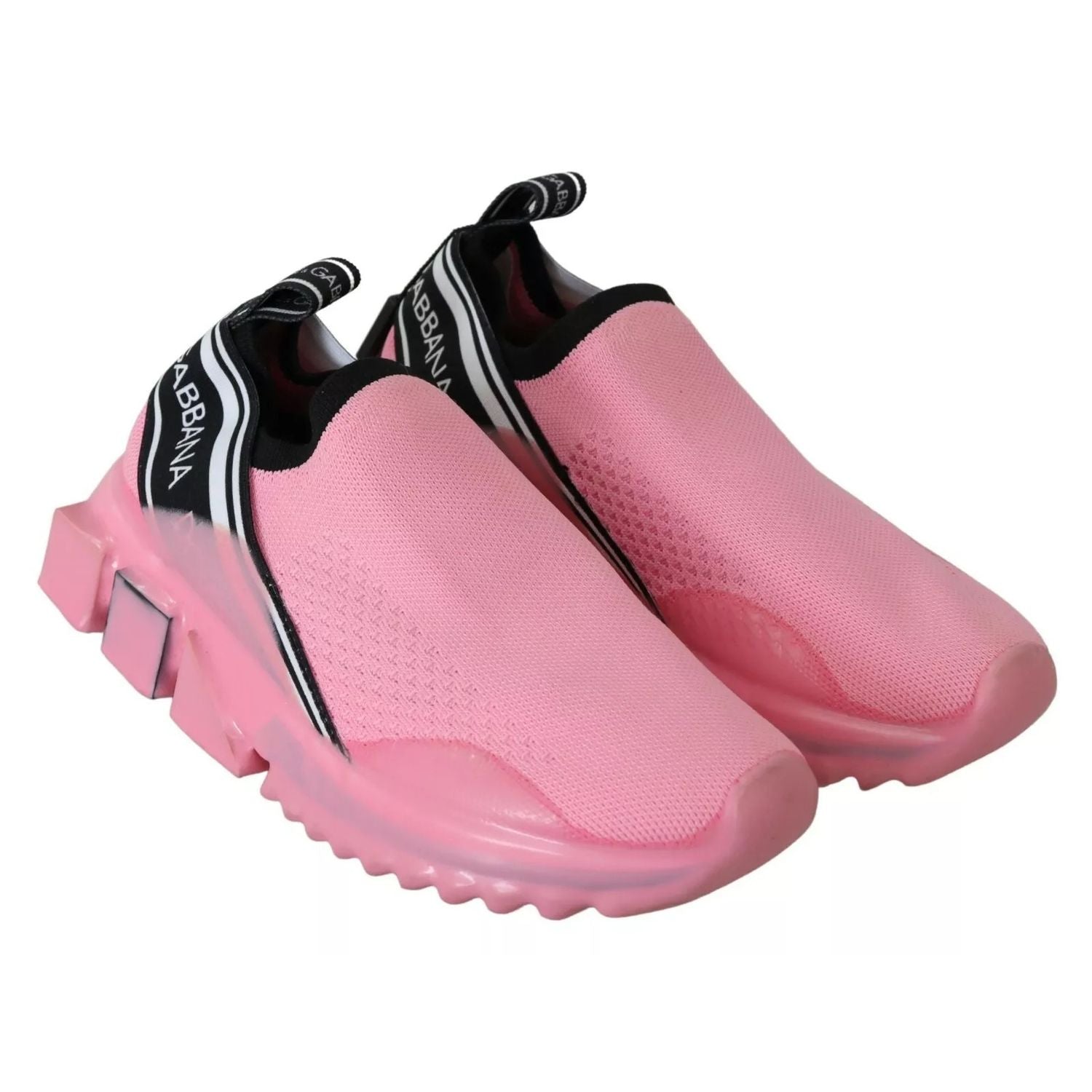 Dolce & Gabbana Pink Low Top Sorrento Sneakers Slip On Casual Shoes